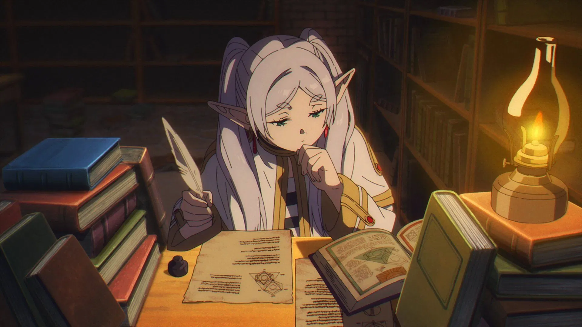 frieren studying